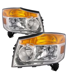 Headlight Set For 08-15 Nissan Armada