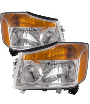 Headlight Set For 08-15 Nissan Titan