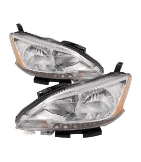 Headlight Set For 13-15 Nissan Sentra