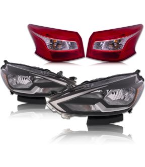 Headlight Set For 16-19 Nissan Sentra