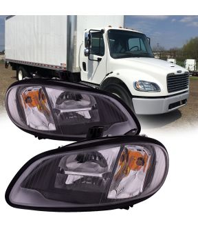 Headlight Set For 04-12 Freightliner Business Class M2, 02-06 Freightliner M2 100, 02-18 Freightliner M2 106, 03-18 Freightliner M2 112