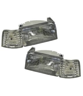Headlight Set For 92-96 Ford Bronco, 92-98 Ford F-150, 92-98 Ford F-250, 92-98 Ford F-350