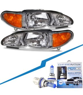 Headlight Set For 97-02 Ford Escort, 97-99 Mercury Tracer
