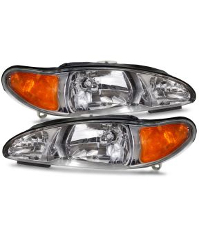 Headlight Set For 97-02 Ford Escort, 97-99 Mercury Tracer