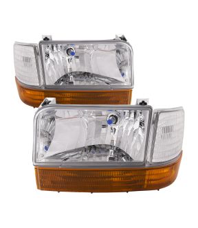 Headlight Set For 92-96 Ford Bronco, 92-97 Ford F-150, 92-97 Ford F-250, 92-97 Ford F-350