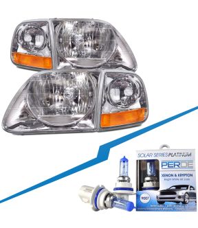 Headlight Set For 97-02 Ford Expedition, 97-03 Ford F-150, 99 Ford F-250 Super Duty