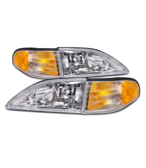 Headlight Set For 94-98 Ford Mustang