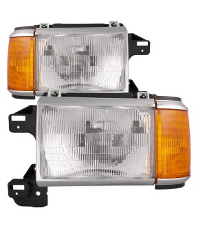 Headlight Set For 87-91 Ford Bronco, 87-91 Ford F-150