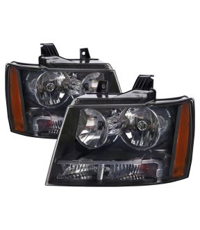 Headlight Set For 07-13 Chevrolet Avalanche, 07-14 Chevrolet Suburban 1500, 07-13 Chevrolet Suburban 2500, 07-14 Chevrolet Tahoe