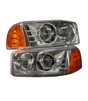 Headlight Set For 99-06 GMC Sierra 1500, 07 GMC Sierra 1500 Classic, 00-06 GMC Yukon, 00-06 GMC Yukon XL 1500