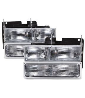 Headlight Set For 1988-2000 Chevrolet GMC