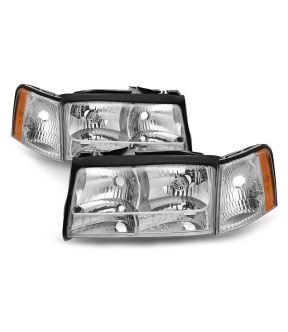 Headlight Set For 97-99 Cadillac DeVille