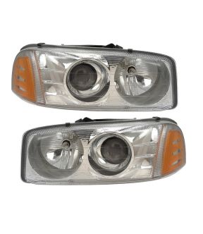 Headlight Set For 01-06 GMC Sierra 1500, 07 GMC Sierra 1500 Classic, 01-06 GMC Yukon, 01-06 GMC Yukon XL 1500