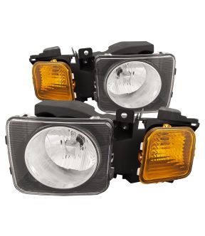 Headlight Set For 06-10 Hummer H3, 09-10 Hummer H3T