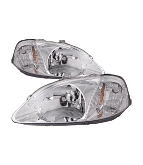 Headlight Set For 99-00 Honda Civic