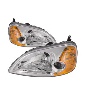 Headlight Set For 01-03 Honda Civic