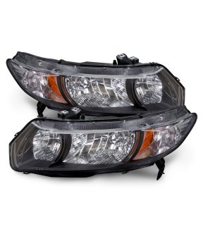 Headlight Set For 09-11 Honda Civic