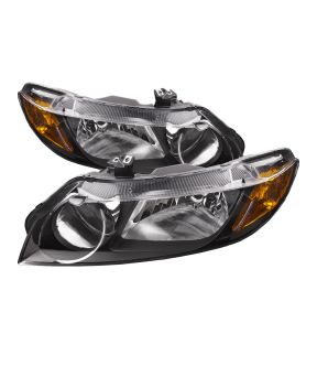 Headlight Set For 06-08 Honda Civic