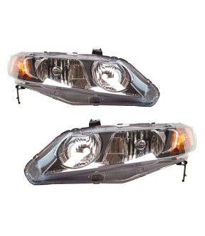 Headlight Set For 06-11 Honda Civic; CAPA Certified