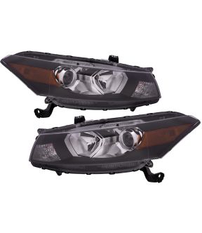 Headlight Set For 08-10 Honda Accord; CAPA Certified