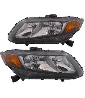 Headlight Set For 12 Honda Civic; CAPA Certified
