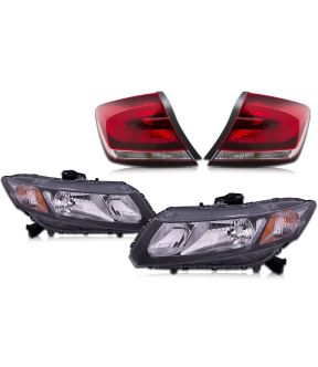 Headlight Set For 13-15 Honda Civic