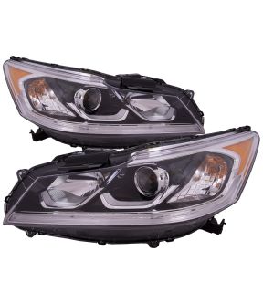 Headlight Set For 16-17 Honda Accord