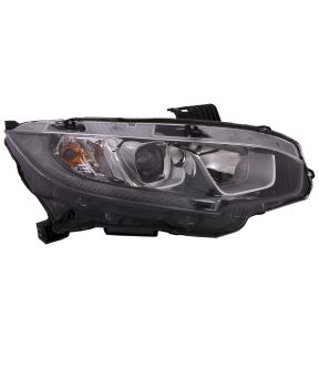 Right Passenger Side Headlight For 16-20 Honda Civic; CAPA Certified