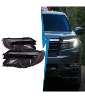 Headlight Set For 19-22 Honda Passport, 16-22 Honda Pilot, 17-20 Honda Ridgeline