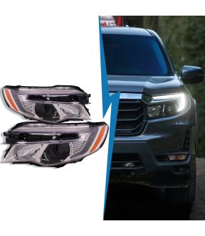 Headlight Set For 19-21 Honda Passport, 16-22 Honda Pilot, 17-20 Honda Ridgeline
