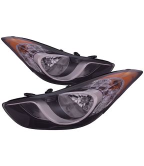 Headlight Set For 11-13 Hyundai Elantra
