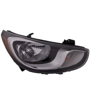 Right Passenger Side Headlight For 12-14 Hyundai Accent