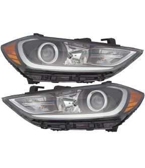 Headlight Set For 17-18 Hyundai Elantra