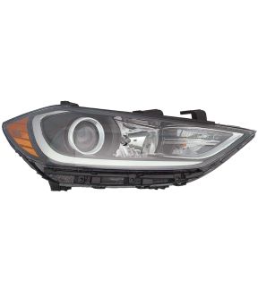 Right Passenger Side Headlight For 17-18 Hyundai Elantra