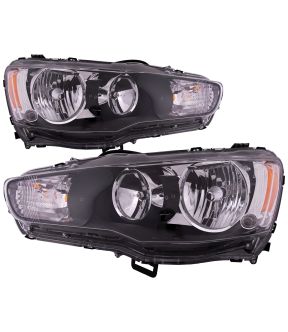 Headlight Set For 09-17 Mitsubishi Lancer