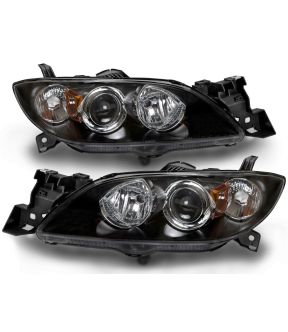Headlight Set For 04-09 Mazda 3