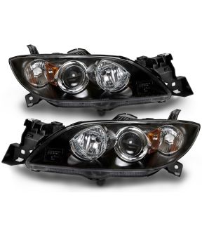 Headlight Set For 04-09 Mazda 3