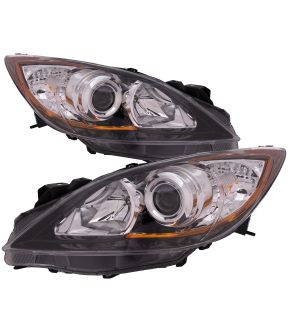 Headlight Set For 10-13 Mazda 3