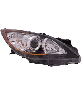 Right Passenger Side Headlight For 10-13 Mazda 3