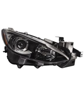 Right Passenger Side Headlight For 14-16 Mazda 3