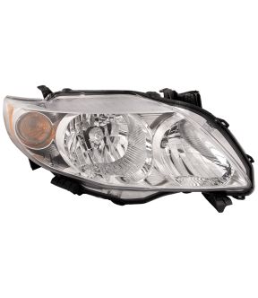 Right Passenger Side Headlight For 09-10 Toyota Corolla