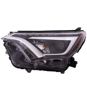 Left Driver Side Headlight For 16-18 Toyota RAV4