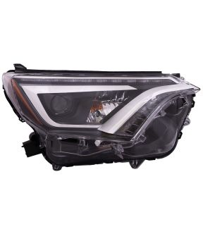 Right Passenger Side Headlight For 16-18 Toyota RAV4