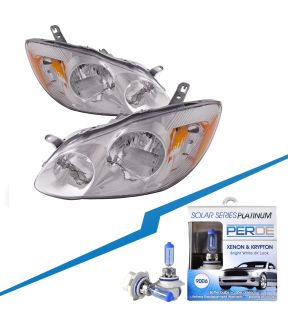 Headlight Set For 03-04 Toyota Corolla