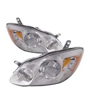 Headlight Set For 03-04 Toyota Corolla