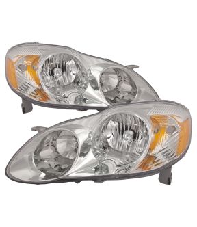 Headlight Set For 03-04 Toyota Corolla