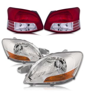Headlight Set For 07-12 Toyota Yaris
