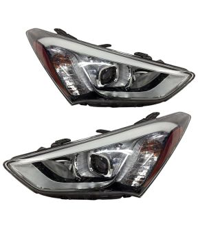Headlight Set For 13-16 Hyundai Santa Fe