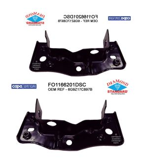 Bumper Bar And Absorber Set For 13-20 Ford Fusion, 19-20 Ford Police Responder Hybrid, 19-20 Ford SSV Plug-In Hybrid, 13-20 Lincoln MKZ; CAPA Certified