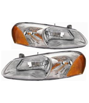 Headlight Set For 03 Chrysler Sebring, 03-06 Dodge Stratus; CAPA Certified